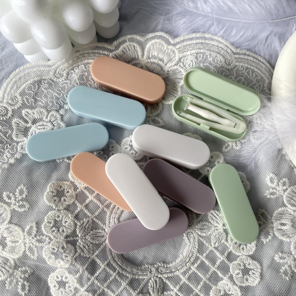 100Pcs Candy Color Contact Lens Case Kit Portable Eye Care Tool Set for Men and Women with Tweezers and Suction Stick