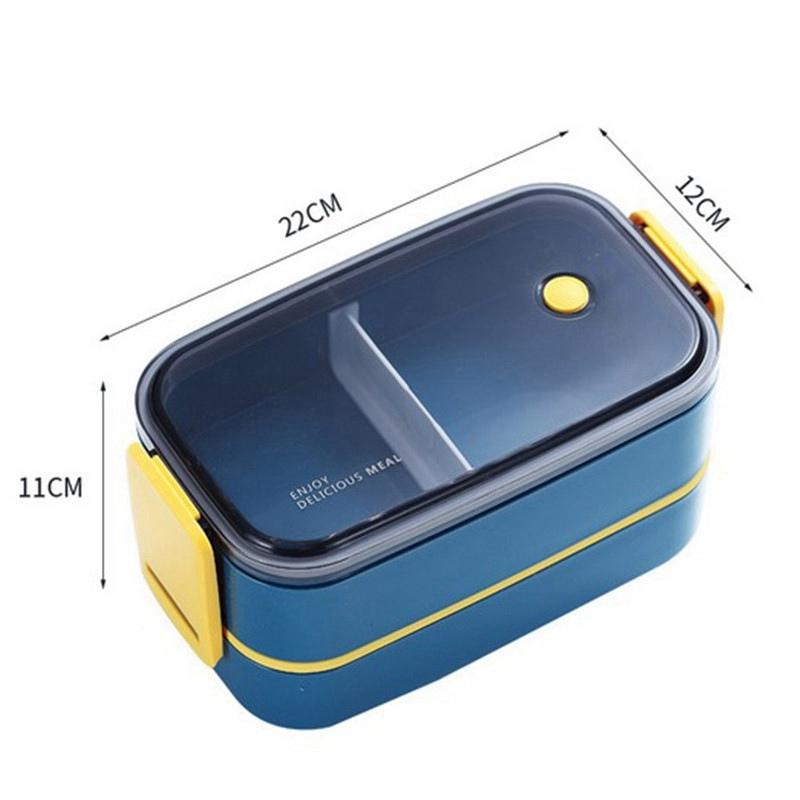 Bento Box Food Container Wheat Straw Material Lunch Box Stainless Steel Leak-Proof