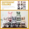 HEMOTON Mini Rabbit Stuffed Animal Party Small Plush Animal Birthday Day Easter Plush Fillers 12-Piece Keychains, Favors, Keychains, Gifts,