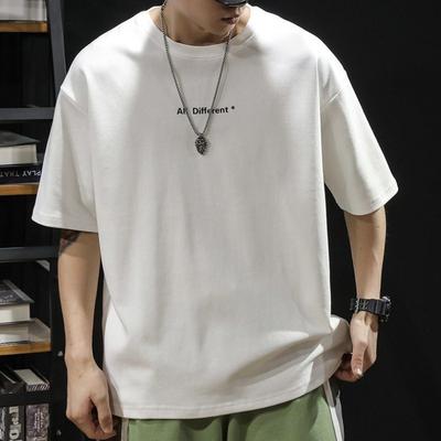 Short Sleeved T-shirt Men's Summer Trendy Brand Versatile Pure Cotton Heavyweight Base Shirt