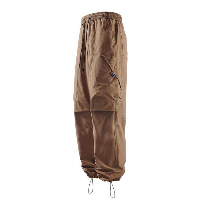 High-end American Outdoor Waterproof Charging Pants Men's Summer Thin Tooling Casual Quick-drying Sports Logging Straight Trousers