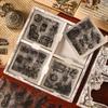100 Pieces box Cute Cartoon Retro Gift Box Sticker Set Childrens DIY Handmade Manual Account Decoration Scrapbook Creative Adhesive Material Stickers
