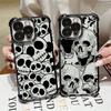 Cute Classic Halloween Bone Skull Phone Case For Xiaomi 15T 14T 13 Pro 15 F8 Ultra Poco X7 F7 Pro 5G X3 X5 X6 F5 M7 Clear Cover