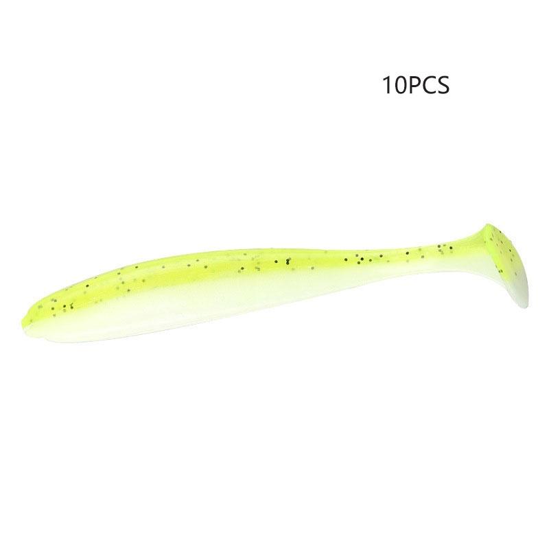 Fishing 10pcs Ttail Soft Lure Grouper Snapper Snakehead Perch Bait Longcasting