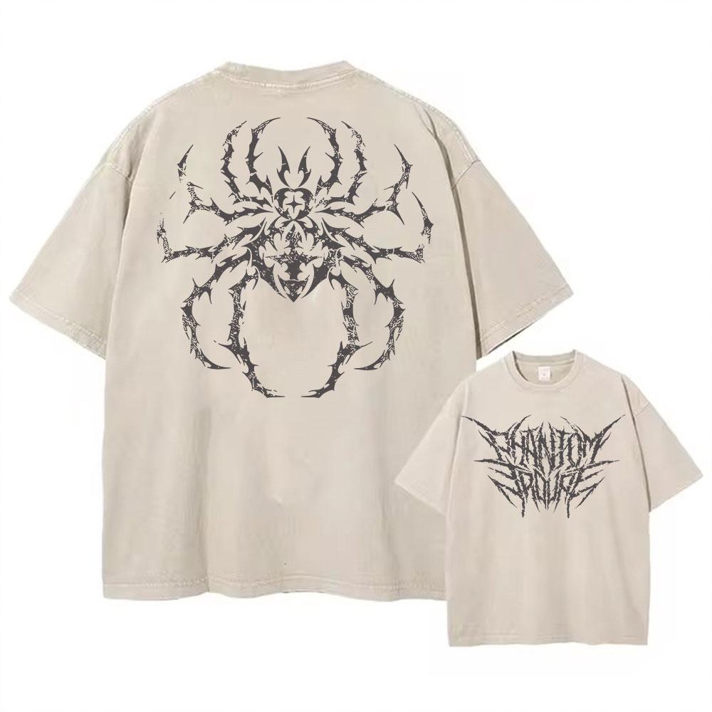 Anime Hunter X Hunter Wash Trička Pánská Vintage Prané Tričko Harajuku Oversize Bavlněné Tričko Bavlna Móda Streetwear Top