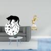 Clock with Quiet Movement And Horse Figurine Modern Statue Collection for Living Room Bedroom Dining