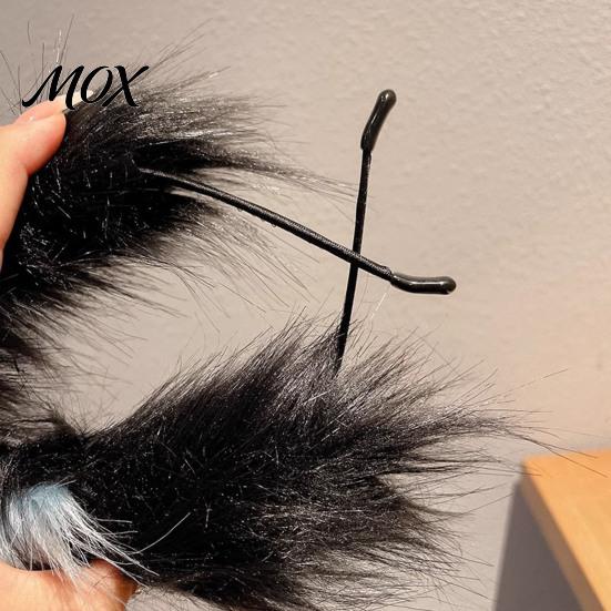 Carnival Masquerade Props Cat Ears Headband, Soft Fuzzy Headband for Men Women, Furry Hairhoop Faux Fur Animal Headwear Cosplay Costume Halloween