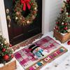 60*90cm Cartoon Christmas Doormat, Household Entrance Mat That Is Dirt-resistant and Easy To Maintain, Water-absorbing and Oil-absorbing Floor Mat