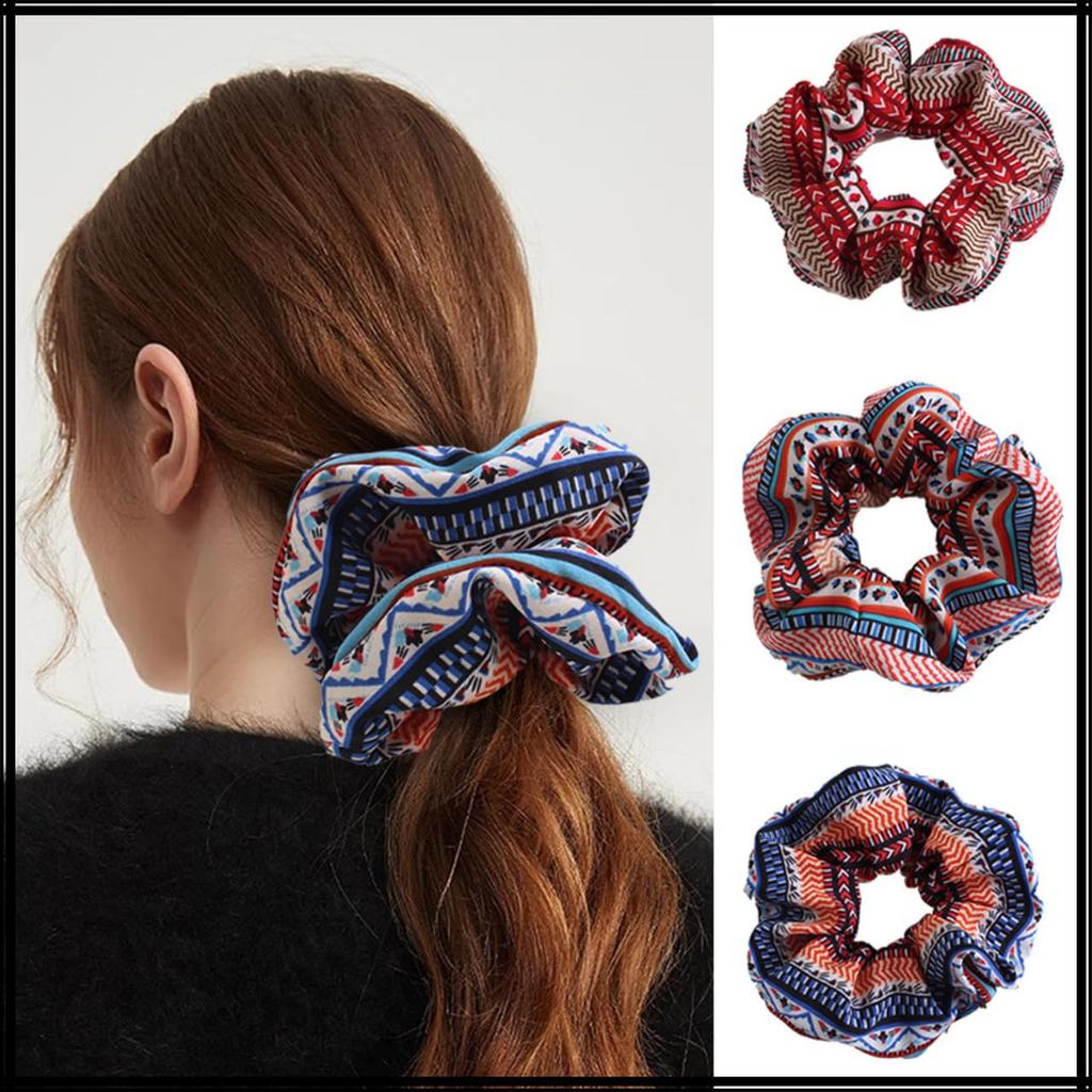 White Fang Scrunchie Hair Hair Hair Hair AZ554 Accessory, Tie, Ornament, Arrangement, Cute, Stylish, Women's, (Blue)