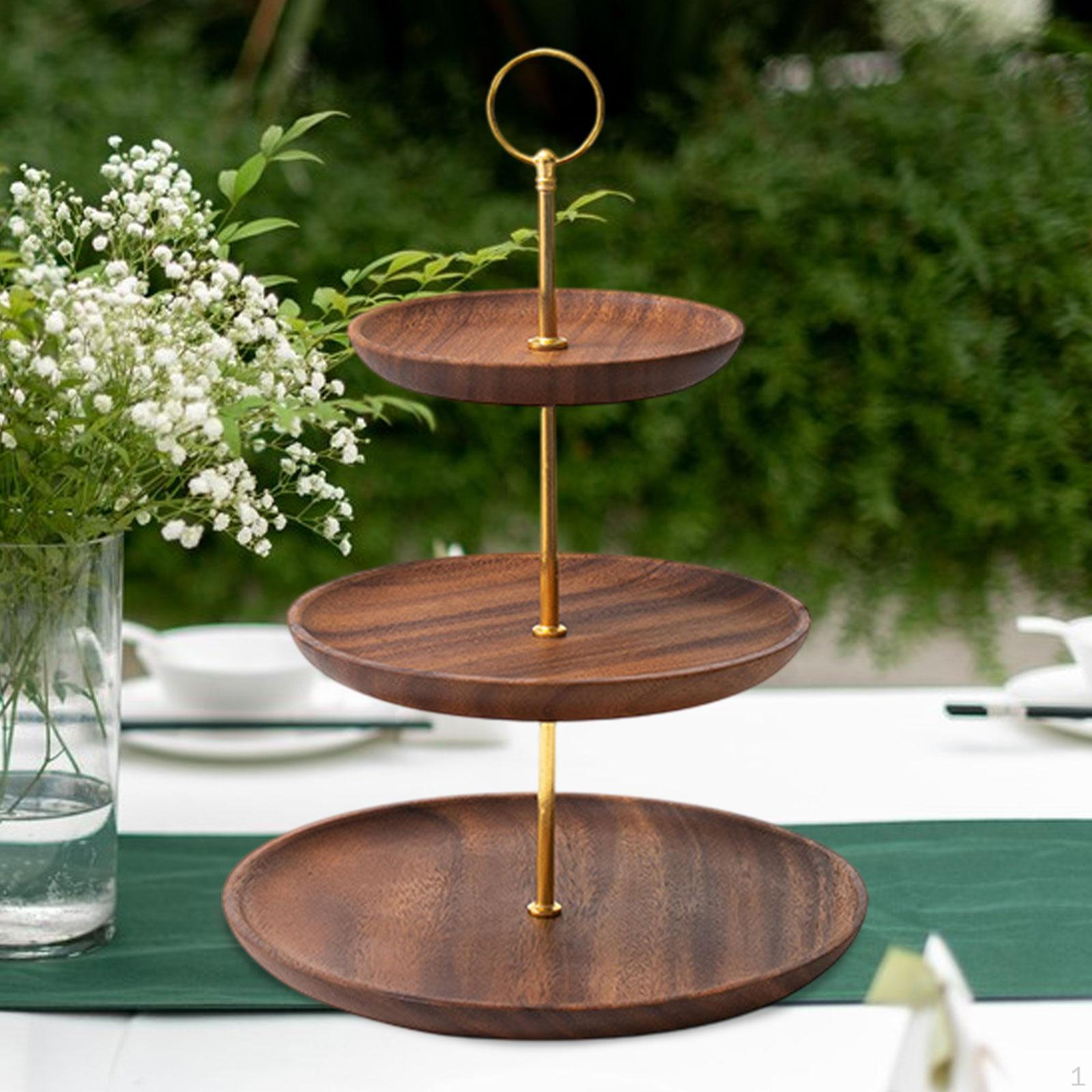 

Подставка для кексов, держатель для дисплея, башня, деревенский круглый деревянный торт для 3 Tier