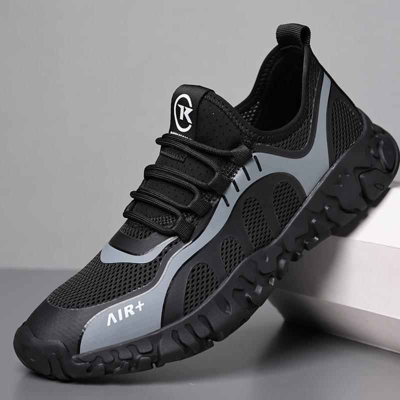 2025 Spring and Summer New Men's Fly-woven Breathable Casual Shoes Outdoor Non-slip Lightweight Mesh Sandals Travel Shoes 0528