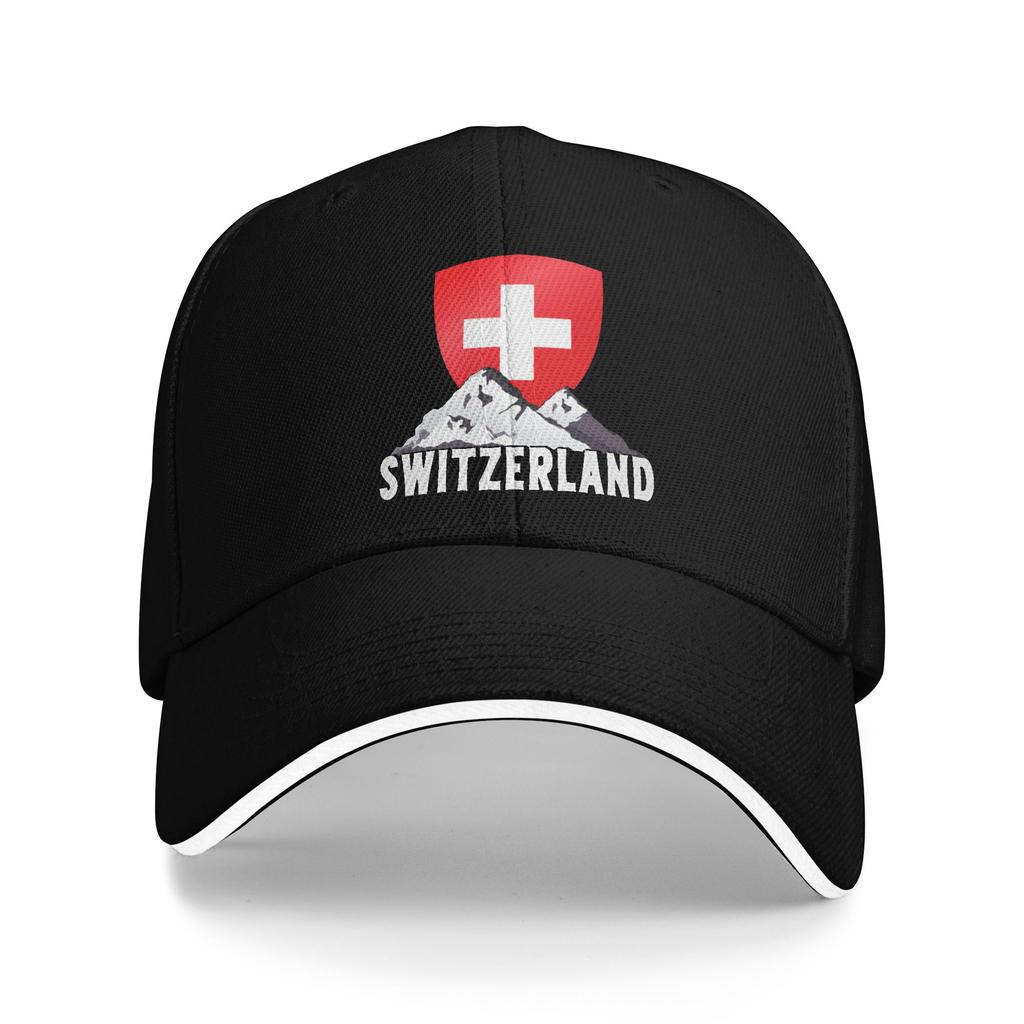 Personalized Fashion Swiss Switzerland Flag Baseball Cap WoUnisex Unisex Adjustable Unisex  Dad Hat Summer Sun Hat