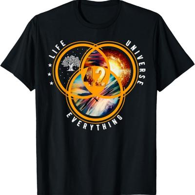 The Answer To Life Universe And Everything Solar System Tee T-Shirt