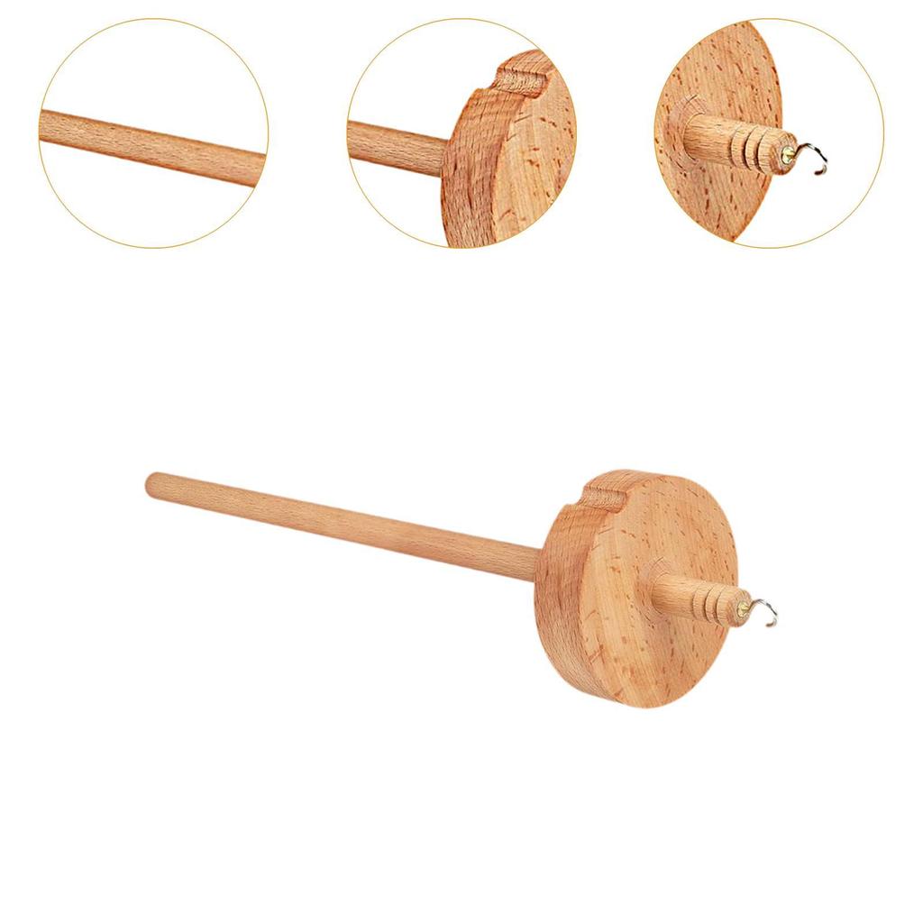 Wooden Drop Spindle Yarn Spinning Wheel for Spinning Wool Weaving Spinning Wheel