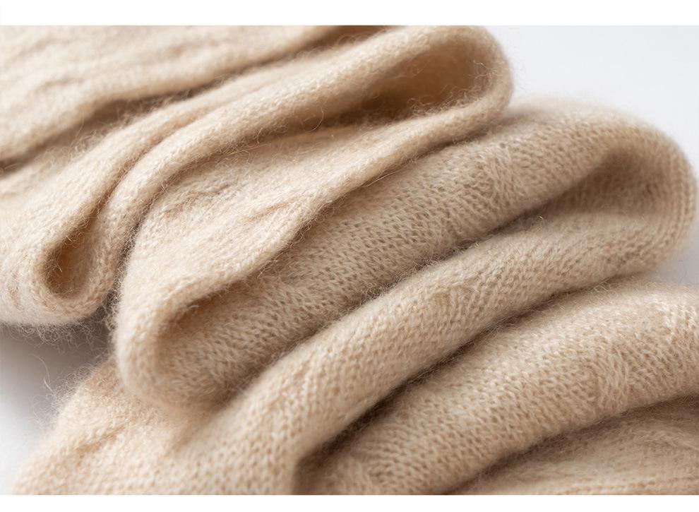 Women's 100% Pure Cashmere Knitted Scarf - Warm & Versatile for Autumn/Winter