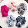 Cute Rabbit Ears Fur Plush Phone Case for iPhone XS Max XR X 11 Pro Max Warm Cover for iPhone 6 6S 7 8 Plus SE 2020 Cases