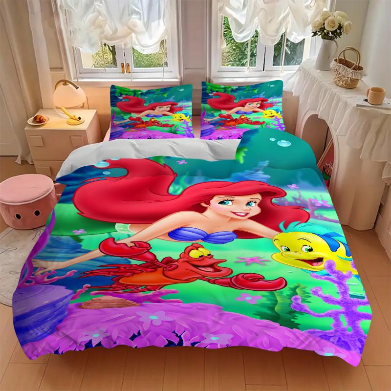 Underwater Mermaid Adventure Print 3Pcs Bedding Setduvet Cover With 2 Bedropillowcase Home Birthday Gift