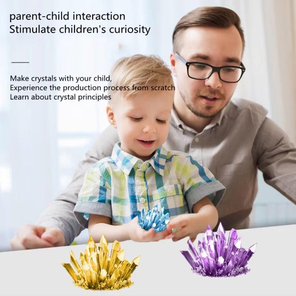 

Grow a Crystal Science Experiments Toy Easy To Grow Crystal Making Kit Boys фіолетовий