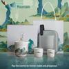 Shanyantang Thousand-Mile Rivers and Mountains Ceramic Travel Tea Set