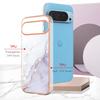 For Google Pixel 9/Pixel 9 Pro TPU Case with IMD Marble Pattern Electroplated Back Cover