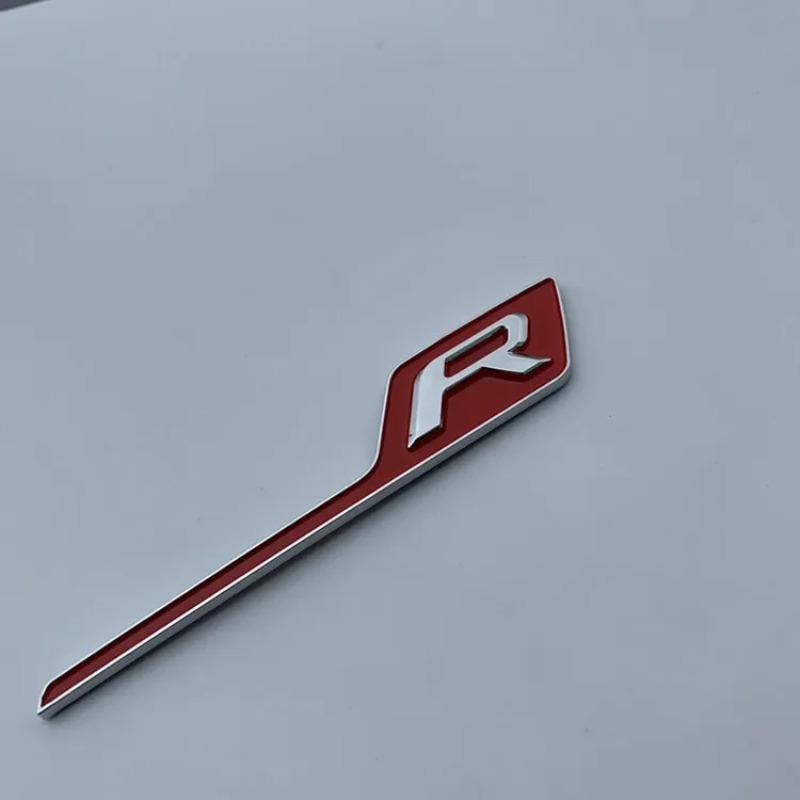 1Pc Car Styling New Long S R Letter Trunk Emblem Logo Badge Sticker For GTR GTS C63S E63S GLC63S GLE63S