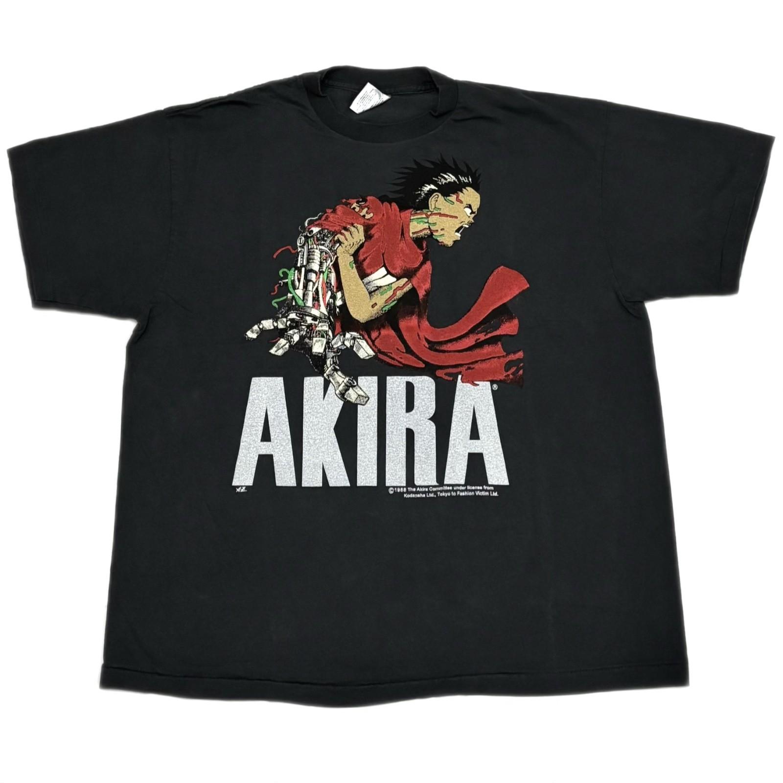 AKIRA 1988 Vintage Anime Black 80s Japan RARE XL Single Stitch T-Shirt REPRINT XL