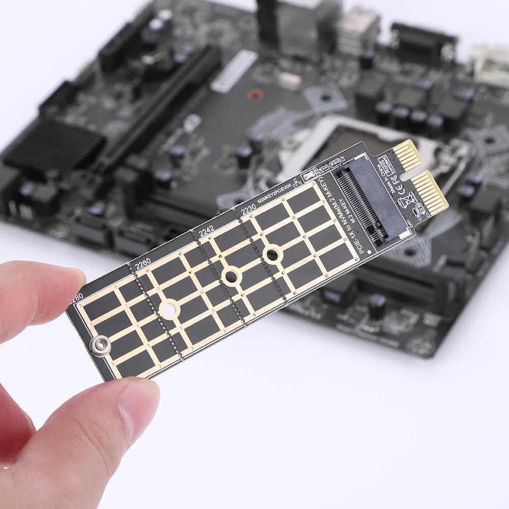 PCIE To M.2 Adapter 8 Gbps PCIE 3.0 X1 To M.2 NVMe SSD Adapter M Key Interface Card for 2230 2242 2260 2280 M.2 SSD