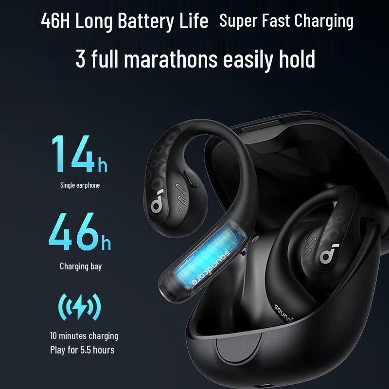 SoundCore Fly Leap 2-in-1 Open-Ear Sports Bluetooth Earphones