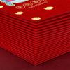 12Pcs Hot-stamped Chinese New Year Red Envelope Frosted Blessings Printing Spring Festive Lucky Money Bag Solid Rectangular