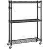 VEVOR Heavy Duty Clothes Rack, Rolling Clothing Garment Rack with 3 Storage Tiers, 2 Rods and 2 Pairs Side Hooks