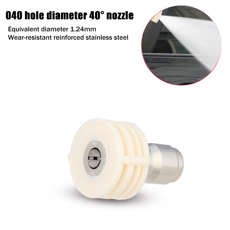 

Pressure Washer Nozzle Tips,4 Color-Coded Spray Nozzles (0°/15°/25°/40°) for Power Washer,Quick Connect Spray Tips белый