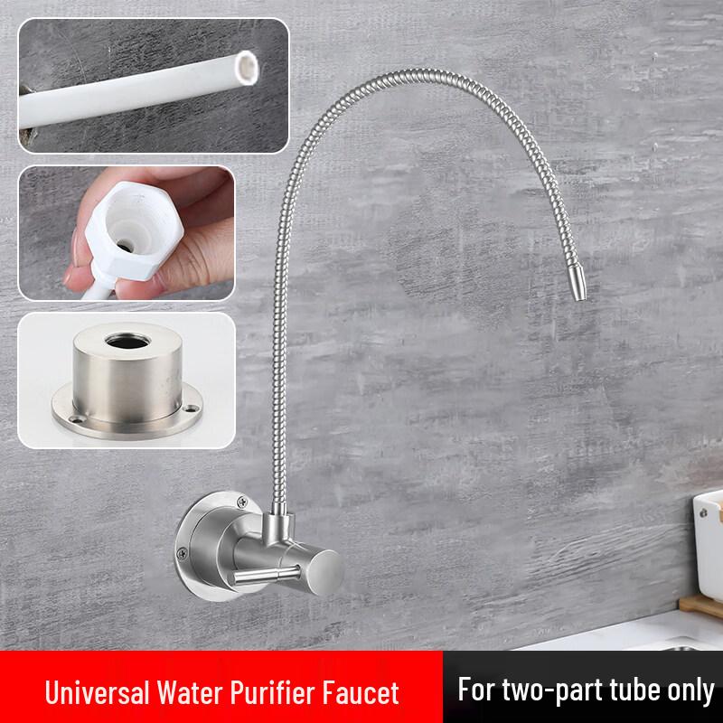 TLXT Flexible Gooseneck Kitchen Water Purifier Faucet
