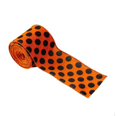 Halloween Ribbon, Gift Wrapping Supplies, Versatile Decorative Wired Edge Ribbon for Wreath Bow