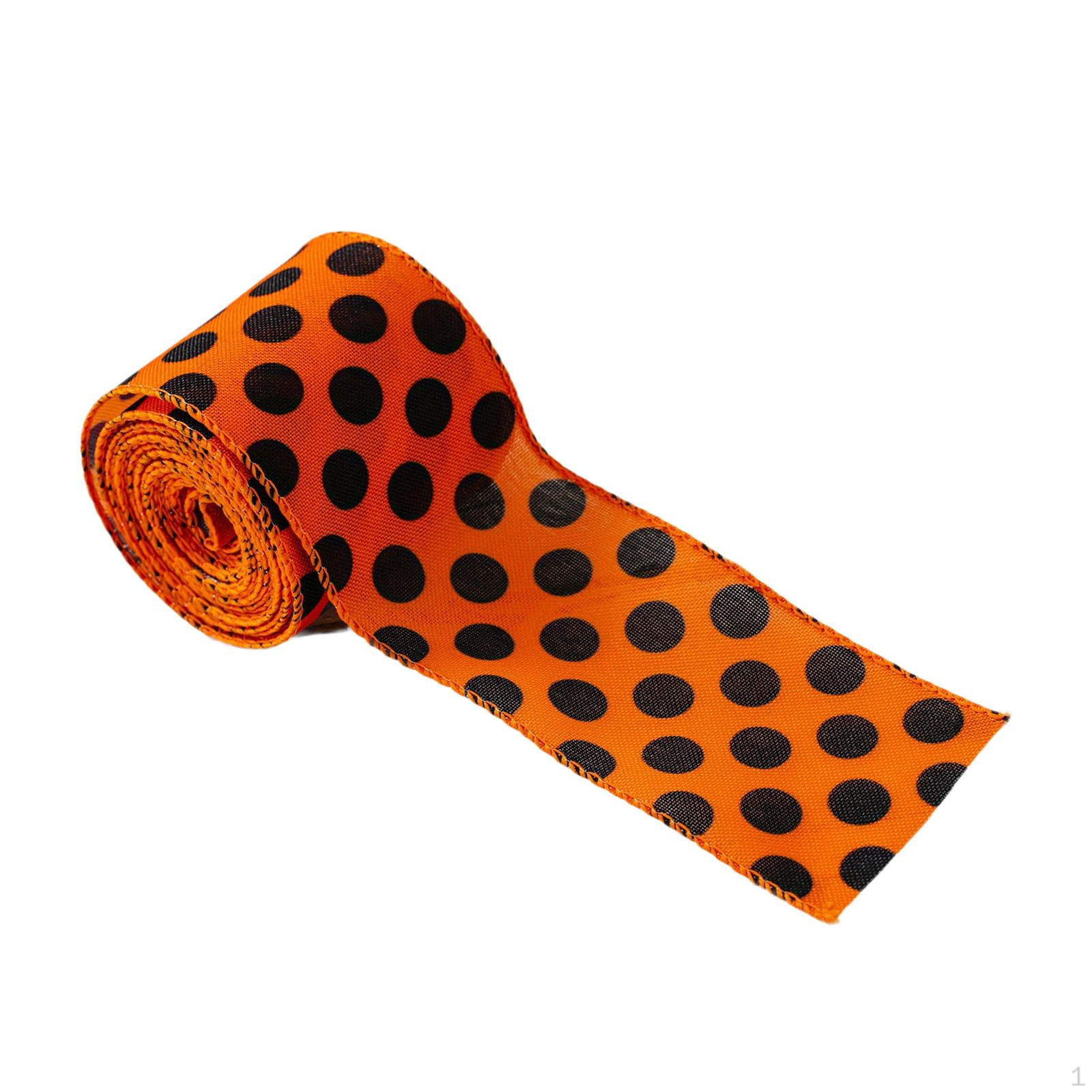 

Halloween Ribbon, Gift Wrapping Supplies, Versatile Decorative Wired Edge Ribbon for Wreath Bow