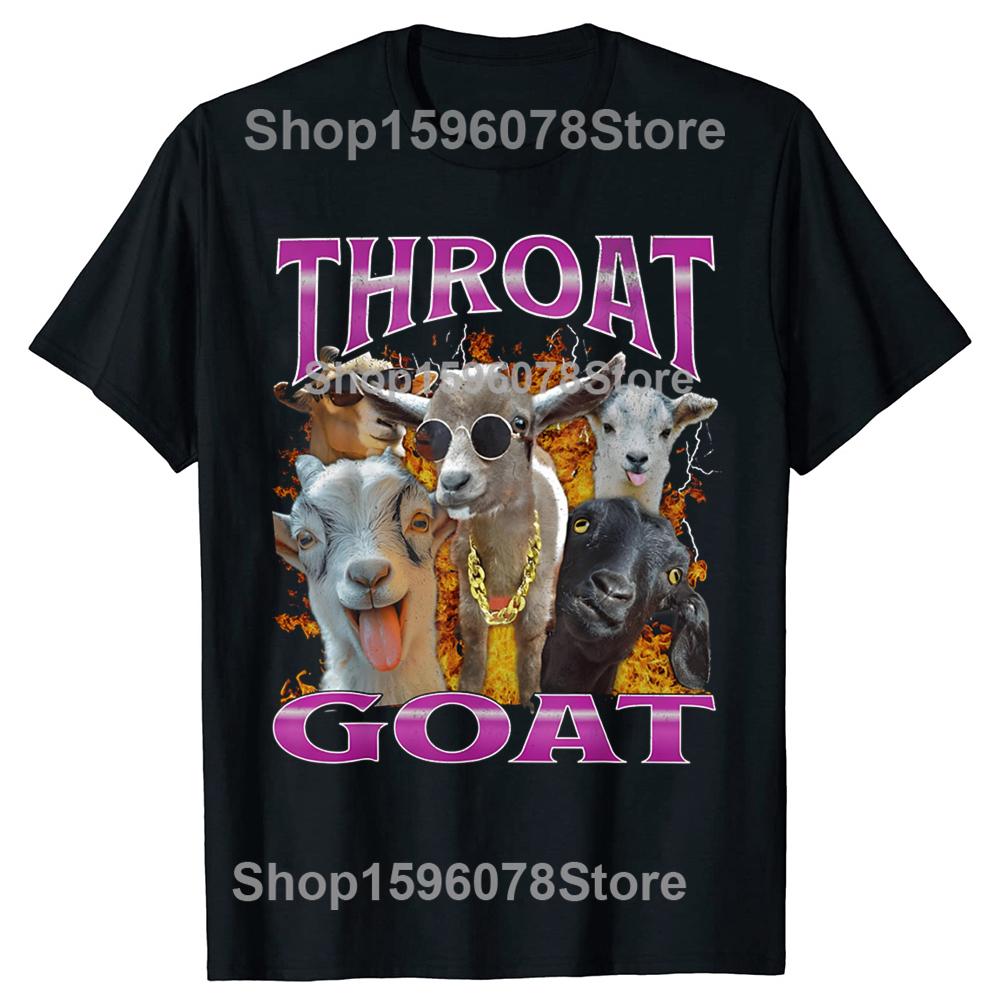 

Throat Goat Funny Offensive Adult TShirt Summer Men Women Clothing Fashion T Shirts Cotton Short Sleeve Oversized Tshirt Tops 4XL