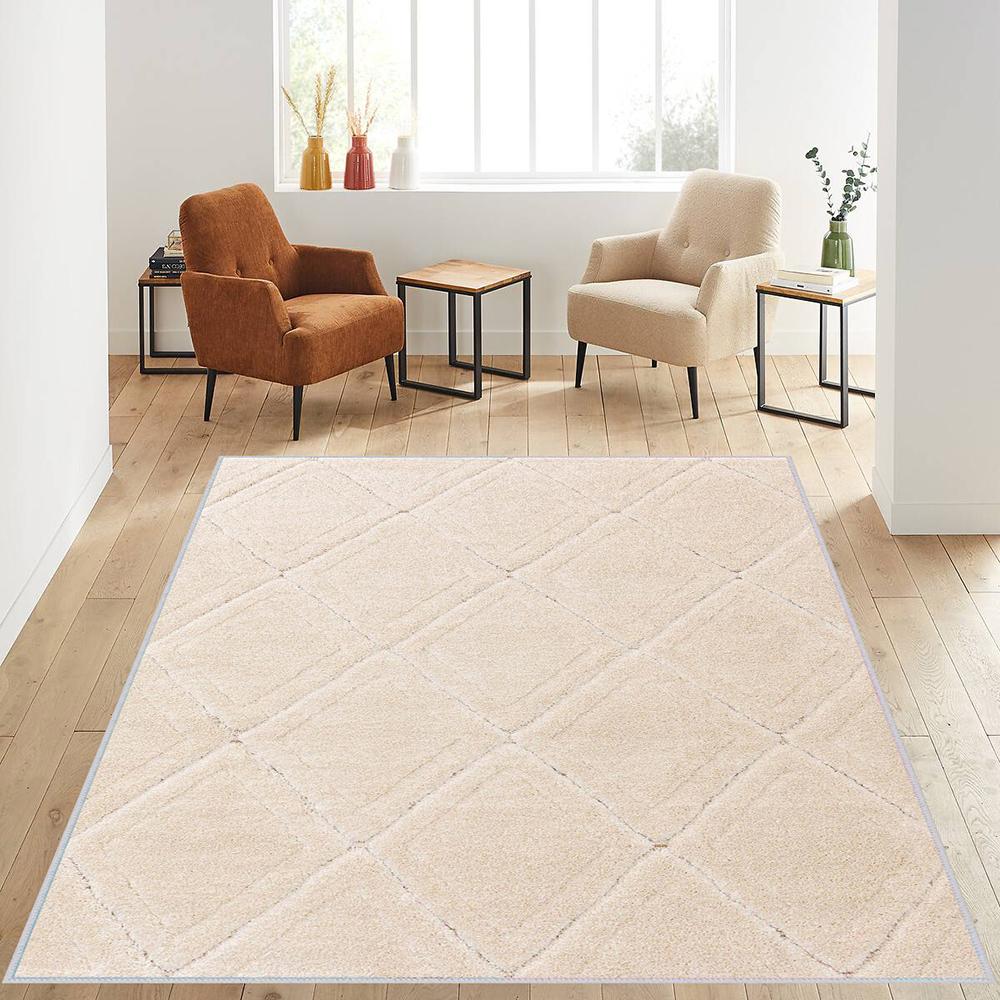 

Rovigo Home Моющийся ковер с набивным рисунком RVG1236 80 x 150 бежевый