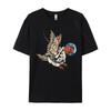 Space Chicken No Background Vintage T Shirt Men Tee Shirts Man Novelty Graphic Cotton Tops Problem Solved T Shirt