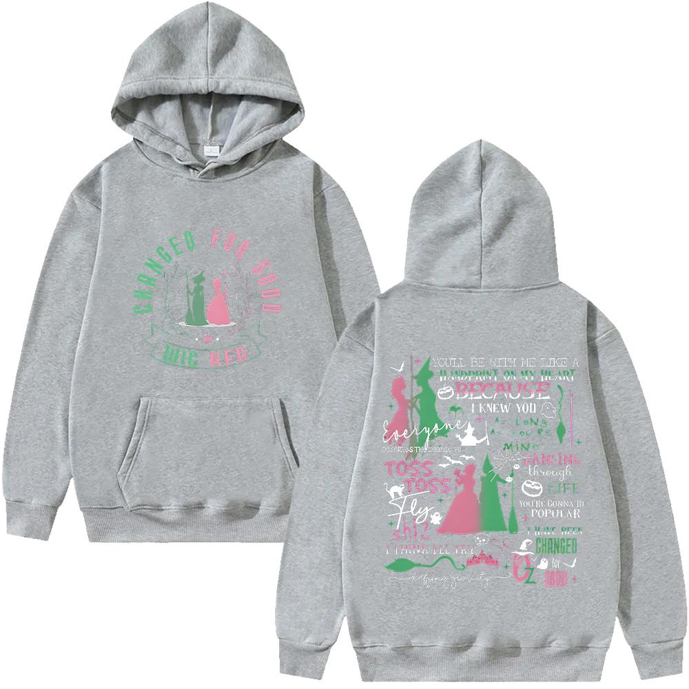 Wicked for Good Fantasy Movie Pullovers Unique New Pattern Versatile Hoodies Letter Print Sweatshirts Unisex Long Sleeve Hoody