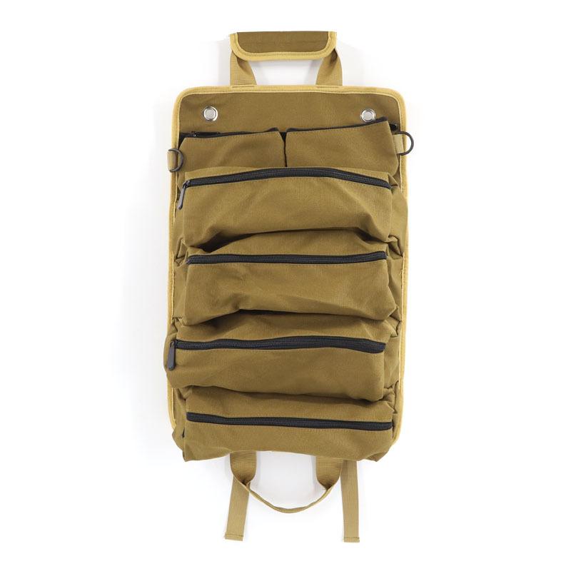 

Multifunctional Roll-up Hardware Bag Garden Electrician Woodworking Hardware Toolkit Car Hardware Tools Storage Bag Spot Khaki
