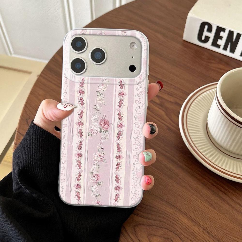 Lace Flower Phone Case For IPhone 11Pro 13 15 PIus 14 12Pro 16 17 Pro Max Case 17Air Case Clear Soft Shockproof Cover Cases