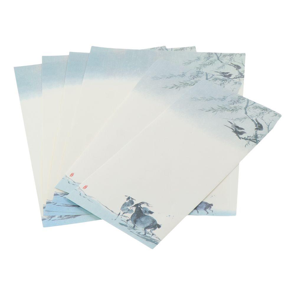 Vintage Stationery Paper A4 Writing Paper Colorful Letter Paper and Envelopes Set  Office