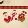 Snowman Elk Christmas Cutlery Cover Reusable Xmas Tableware Storage Bag New Year Festival Gifts