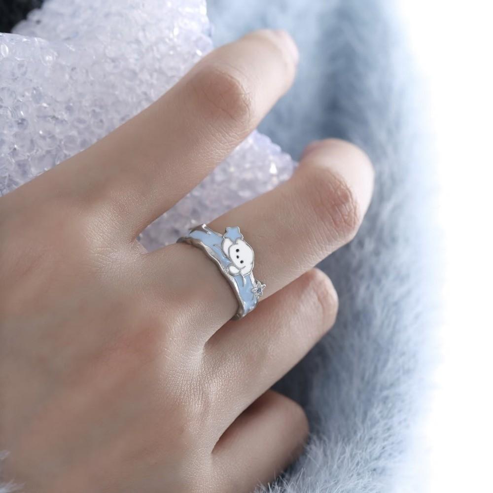 Zink Zinklegierung Paar Sternringe Welpen Valentinstagsgeschenke Trendiger Öffnungsfingerring Geschenke