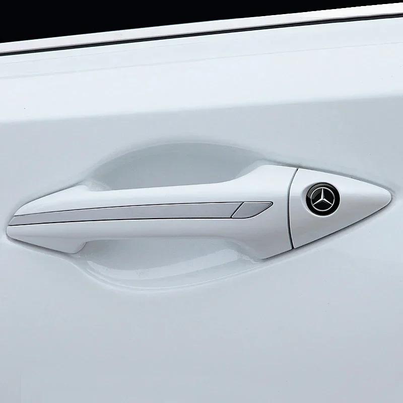 2025 For Mercedes-Benz 2Pcs Car styling Lock Keyhole Stickers Decoration Protection For Mercedes Benz C180 C200 C260 C300 W108 W