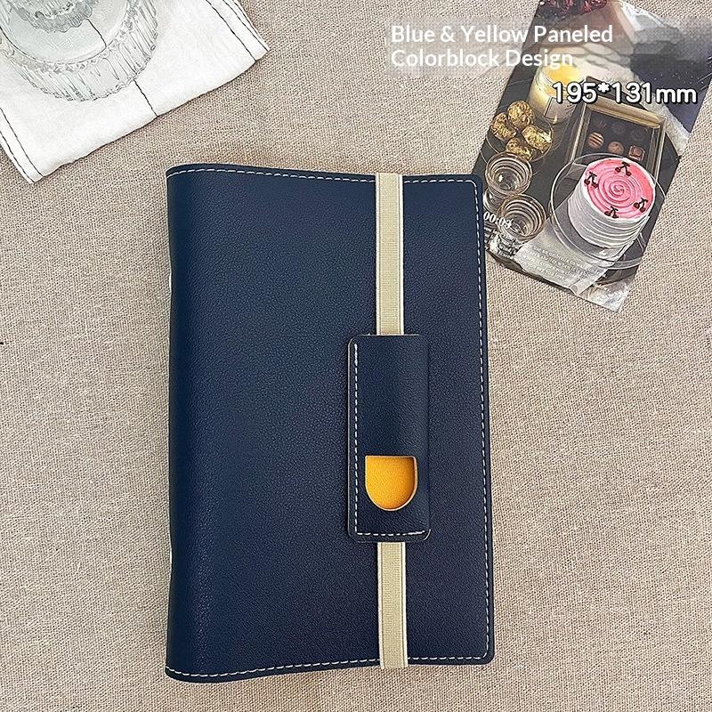 Custom A6 Leather Binder Notebook Waterproof Pocket Pen Holder 6 Ring Refillable Journal Planner For Office School Personal Use