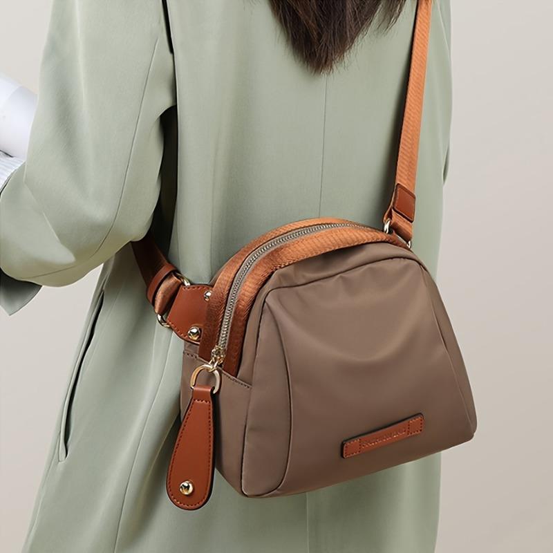 Trendy Women Nylon Chest Crossbody Bag, Waterproof Shoulder Bag, Lightweight & Secure Zipper Purse for Effortless Everyday