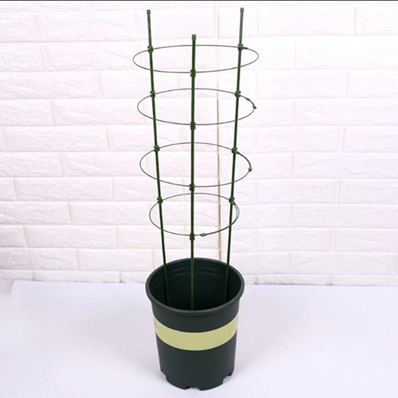 45cm Plant Support Plant Stakes Round Plant Support Ring Plastic Plant Cage Holder Flower Pot Climbing Trellis