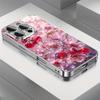 Pink Waterdrop Cherry Blossoms Pattern Tempered Glass Phone Case For iPhone 17 16 15 14 13 12 11 Pro Max 16 Plus 17 Air Cover