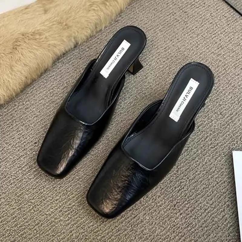 Fashion Sexy High Heels Women Slippers Fashion Elegant Mules Shoes Heeled Sandals 2025 Summer Fashion Slides Pumps Luxury Mujer Zapatos