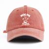 1pc THE BEER Print Washed Baseball Cap for Adults,Minimalist Retro Style Casual Soft Adjustable Dad Hat,Perfect As Gift